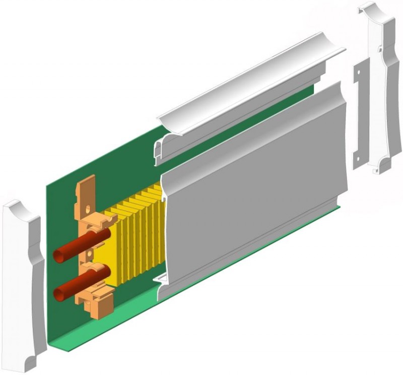 Конструкция электрического теплого плинтуса
