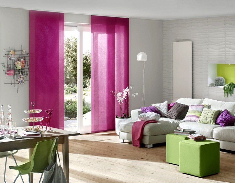 Потолочный карниз для японских штор может иметь от 2 до 5 рядов