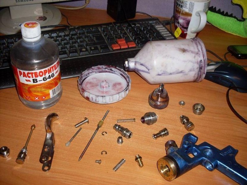 Разбор краскопульта