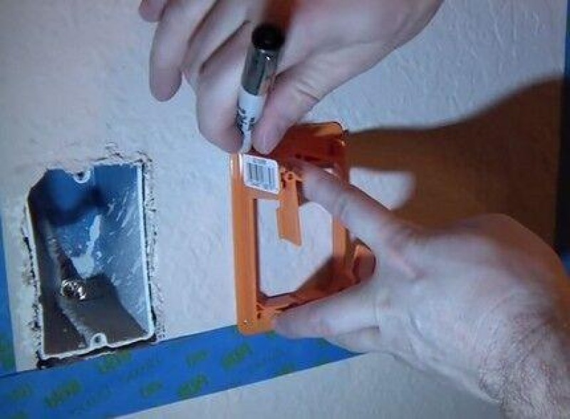 Заглубление монтажной коробки