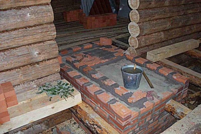 Фундамент под кирпичную печь в бане