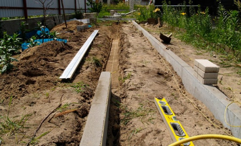 Установка бордюров