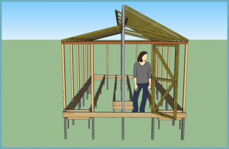 Деревянная теплица по митлайдеру схема чертеж