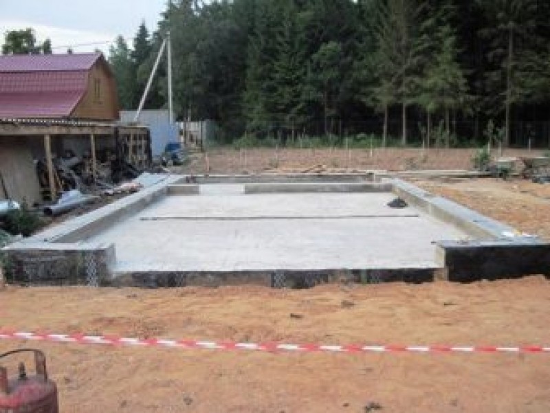 ленточный фундамент + плита монолит. фундамент плита под гараж. монолитная плита.