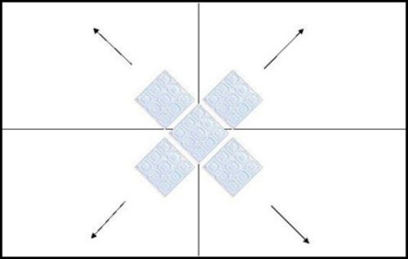 Как правильно клеить потолочную плитку