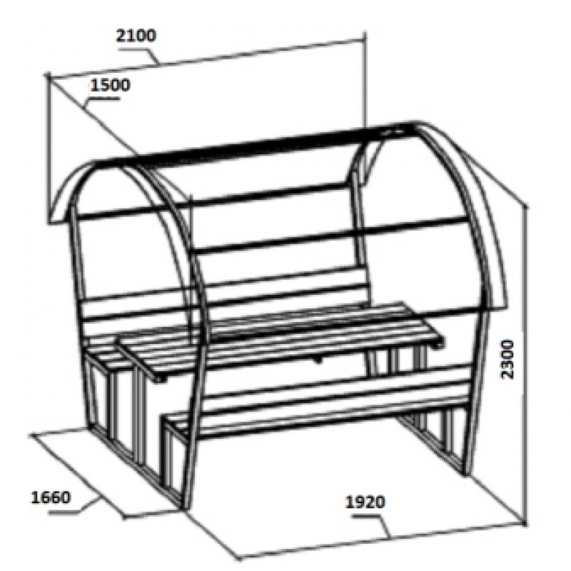 Беседка 3 на 3 из профильной трубы чертежи
