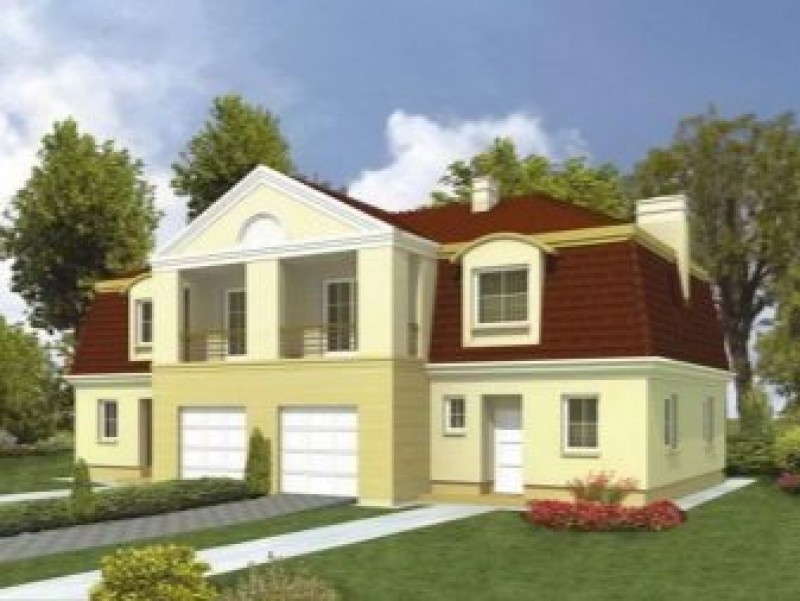 Двухквартирный дом проект. Дом дуплекс с мансардой. Дом разделенный на две части. Дуплекс до 100 м2. Дом на нескольких хозяев разделить.