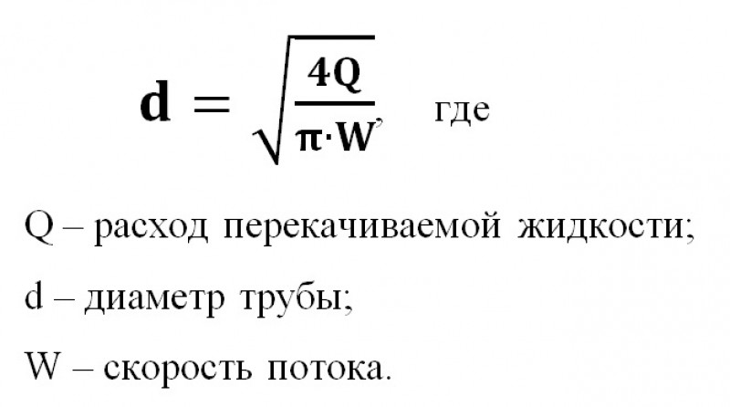 Определить расход воды в трубе. Диаметр трубопровода формула. Формула для подсчета диаметра трубопровода. Расчетный диаметр трубопровода формула. Внутренний диаметр трубопровода формула.