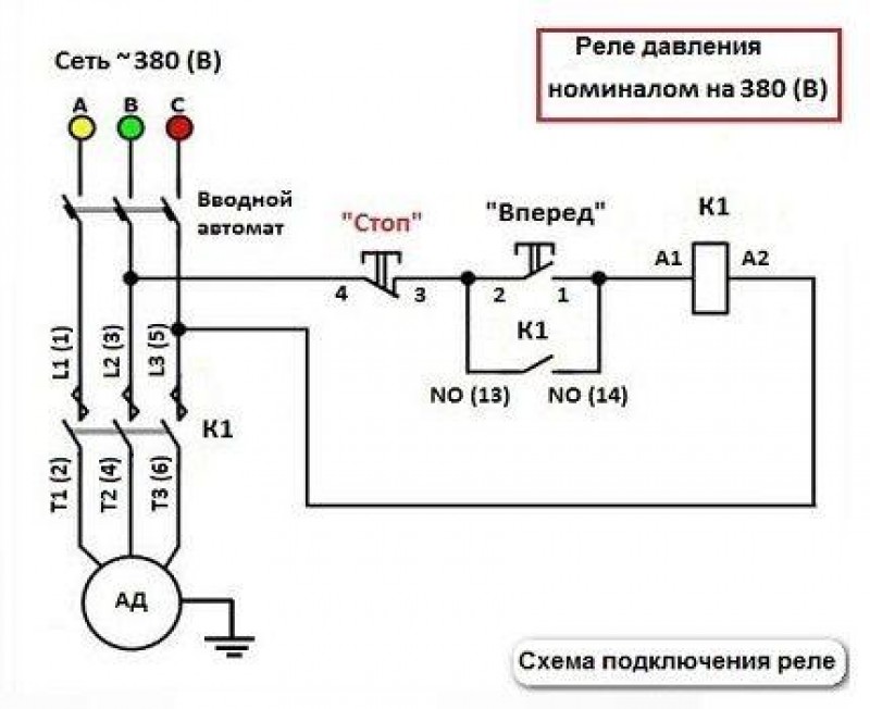 Пусковая кнопка схема