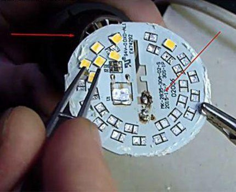 Замена светодиодов на плате