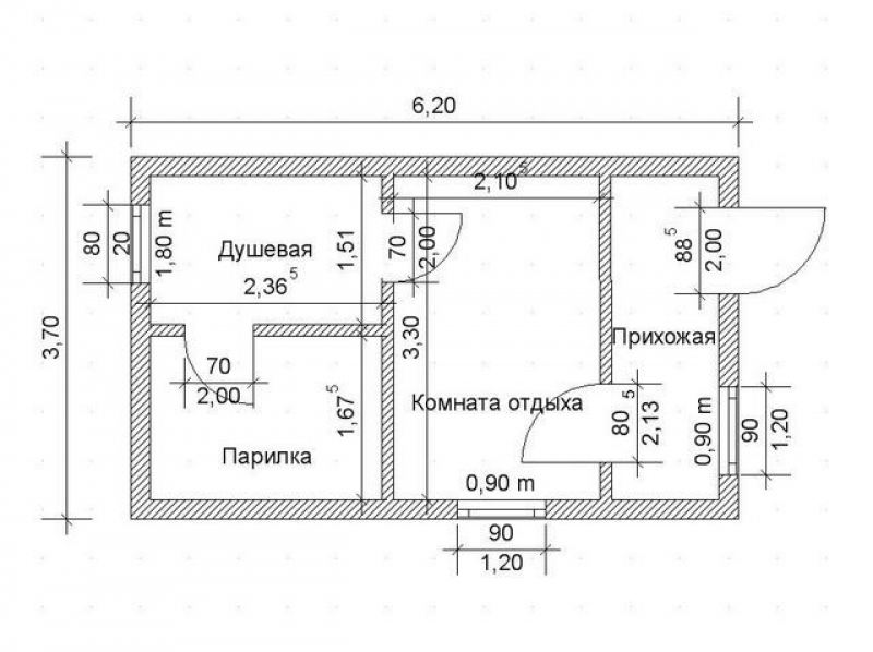 Проекты бань из керамзитобетонных блоков 4 на 4