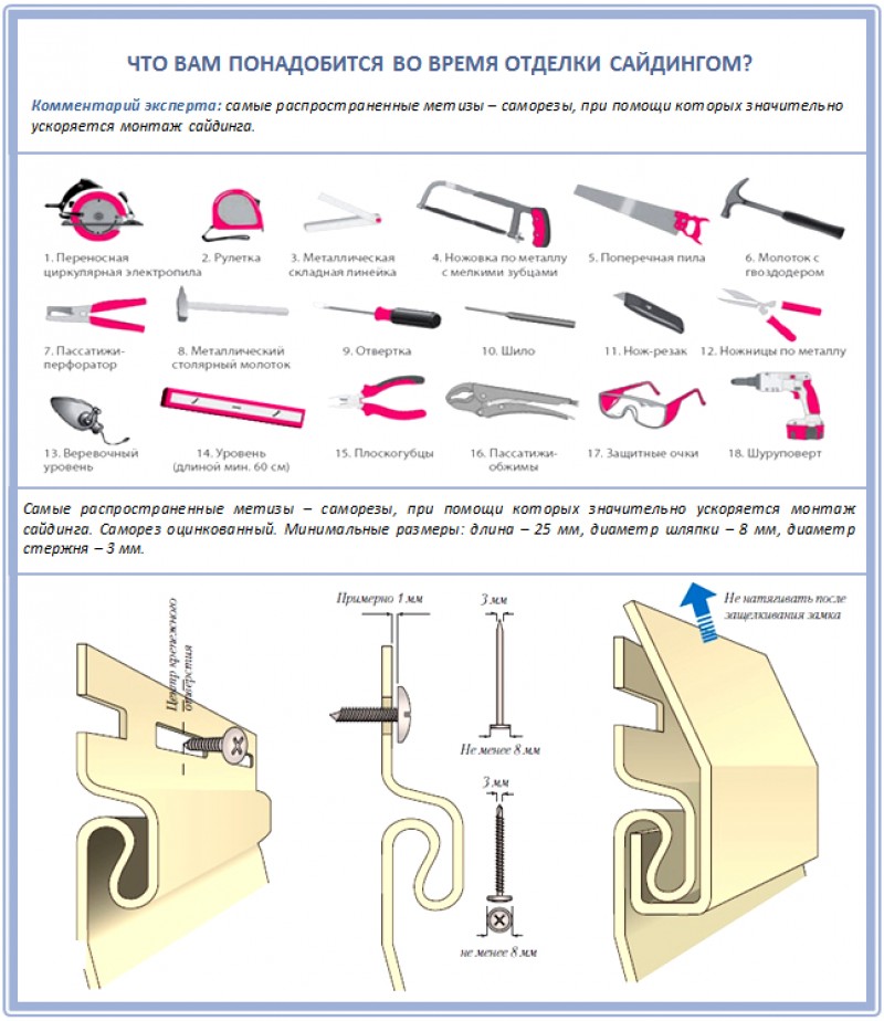 Инструменты для отделки сайдингом
