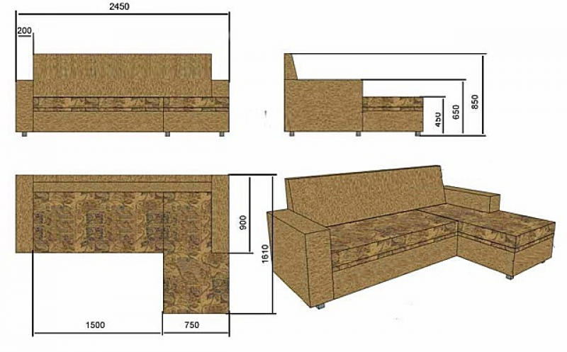 Как сделать диван своими руками в домашних условиях чертежи фото