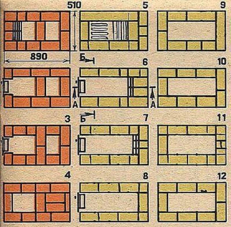 Пошаговая кладка печи кирпича