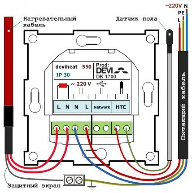 Теплый пол подключение. Тёплый пол электрический схема подключения. Схема подключения кабеля теплого пола к терморегулятору. Схема подсоединения электрического теплого пола. Схема подключения электрического теплого пола к терморегулятору.