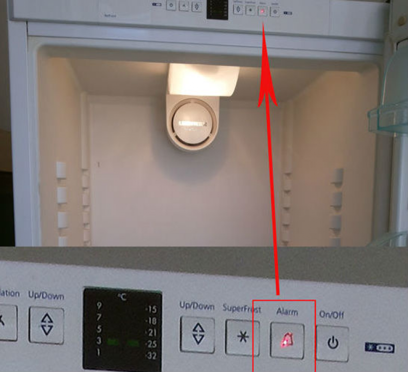 Холодильник перестал гудеть. Холодильник Liebherr индикатор off. Холодильник бош Alarm off. Морозильная камера Liebherr мигает индикатор. Холодильник бош мигает индикатор.