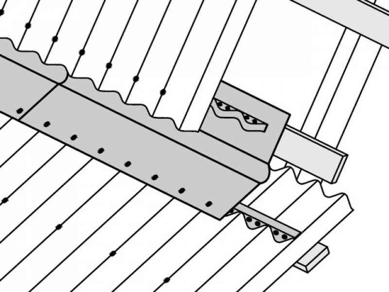 Ендова на шиферной кровле. Нахлёст профлиста с-20 для кровли. Ендова узел профлист. Узел ендовы металлочерепица.