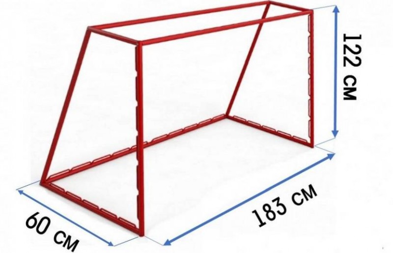 Приблизительные размеры футбольных ворот для детей