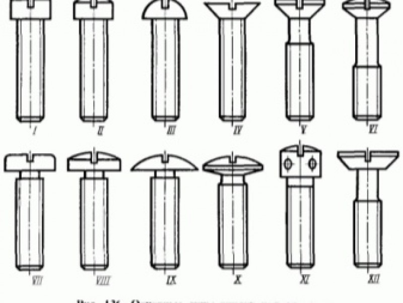 Виды винтов. Типы болтов и винтов. Типы головок болтов и винтов. Форма головок болтов и винтов. Типы шляпок болтов.