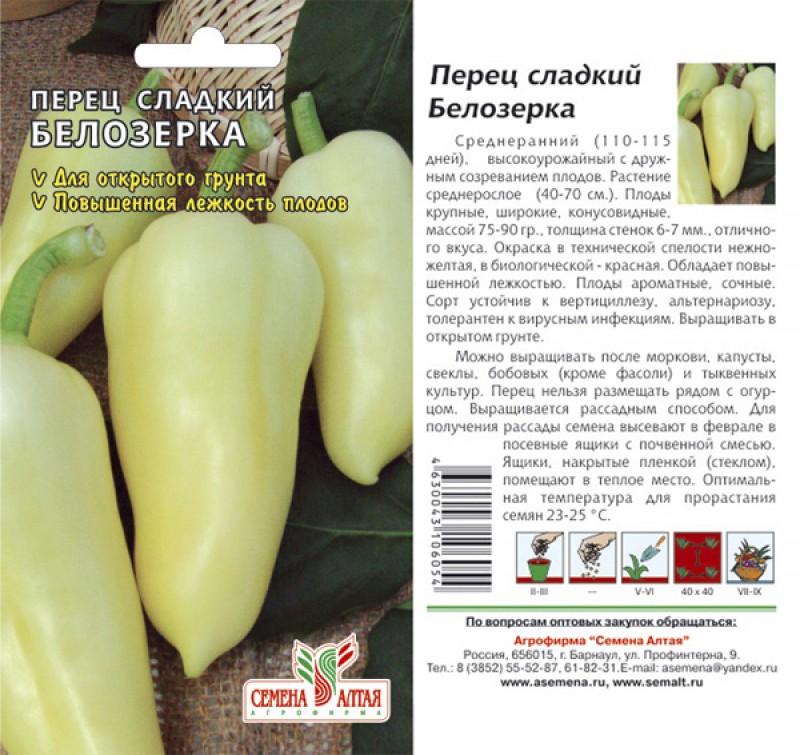Сладкий перец: семена лучших сортов
