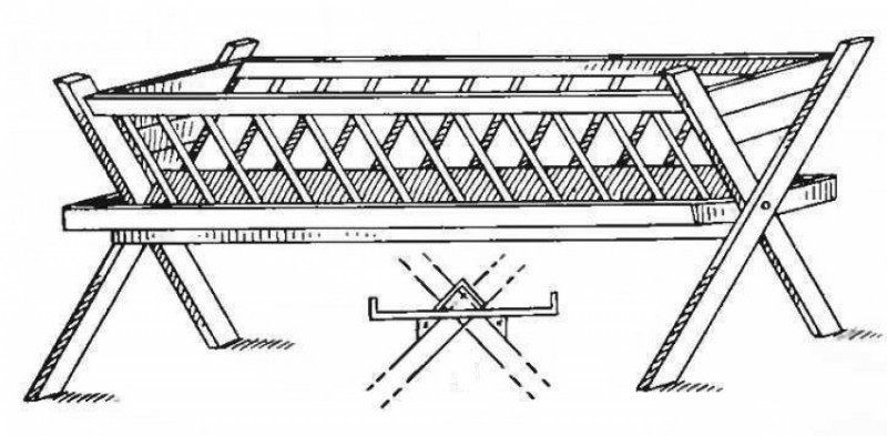Кормушка для овец под сено своими руками рисунки размеры