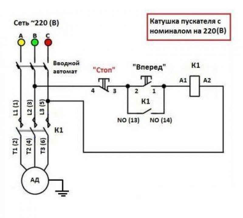 Схема пуск стоп двигателя. Схема подключения магнитного пускателя на 380. Схема подключения пускателя через кнопку пуск 220. Схема подключения пускателя через выключатель 380. Пускатель электромагнитный 220в схема подключения.