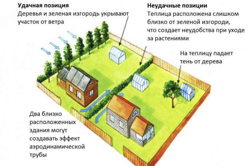 Где расположить на участке теплицу