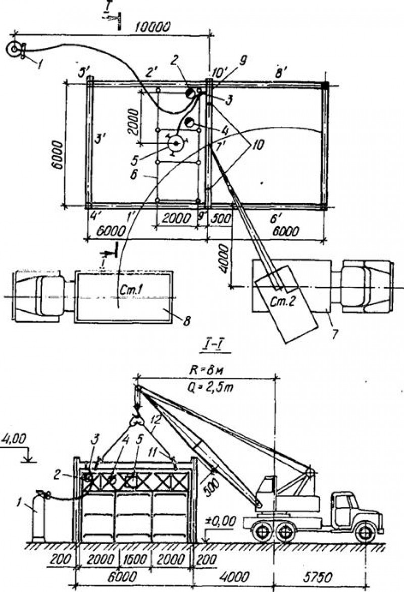 Установка автокрана. Схема монтажа металлоконструкций автокраном. Разгрузка бытовки манипулятором схема. Схема демонтажа плит покрытия. Схема установки крана автомобильного для ППР.
