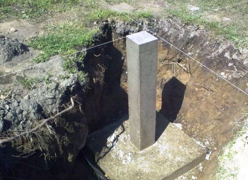 Столбчатый фундамент глубина заложения
