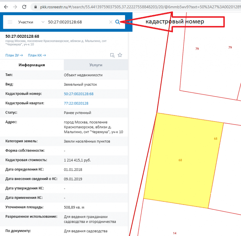 Поэтажный план по кадастровому номеру