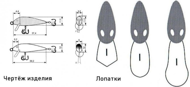 Клополистик блесна чертежи