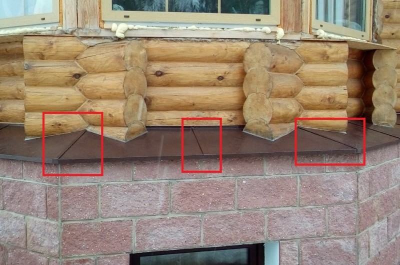 Соединение цокольного отлива планкой