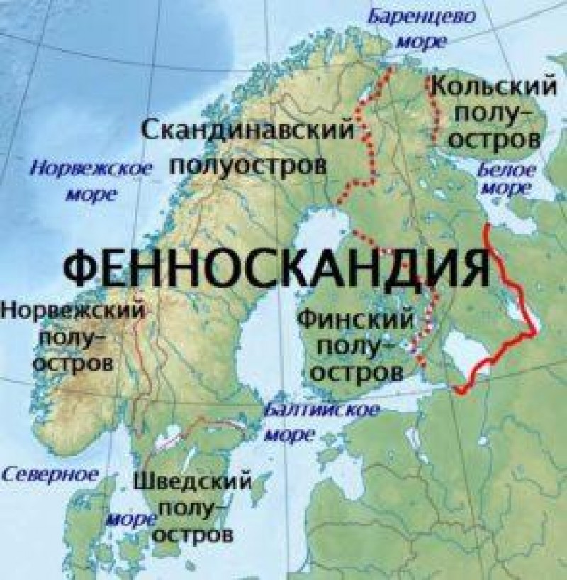 Где находится скандинавский полуостров карта