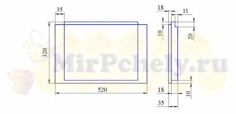 Улей дадан 10 ти рамочный размеры чертежи
