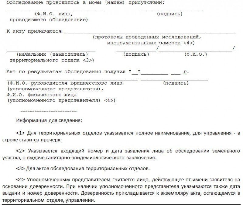 Акт осмотра лесного участка образец