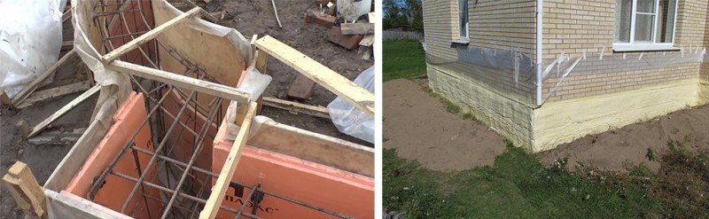 Утепление ленточного фундамента