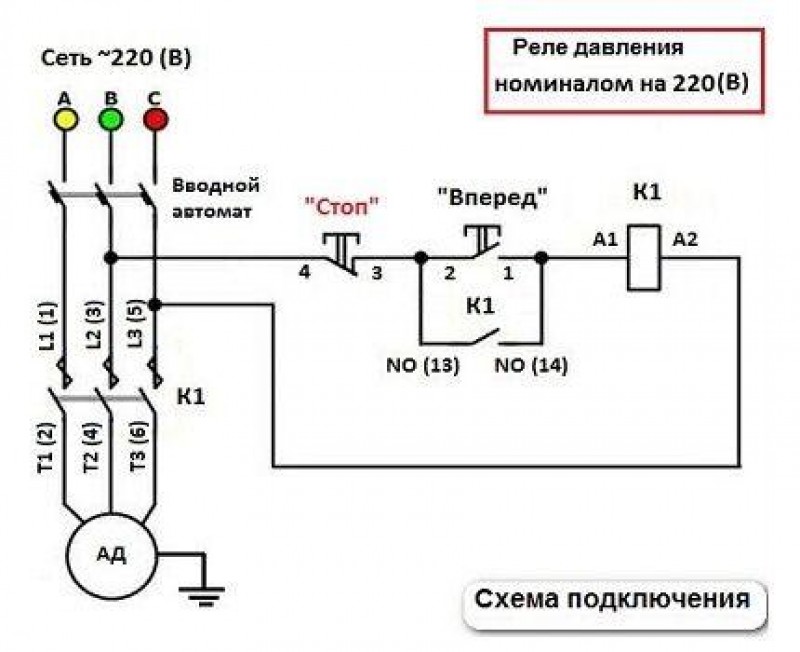 Реле давления обозначение на схеме электрической