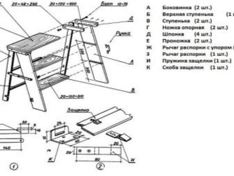 Описание сборки. Стремянка чертеж с размерами. Технологическая карта стремянки приставной из дерева. Козлы из профильной трубы чертеж. Табурет-стремянка три ступени из дерева своими руками чертежи.