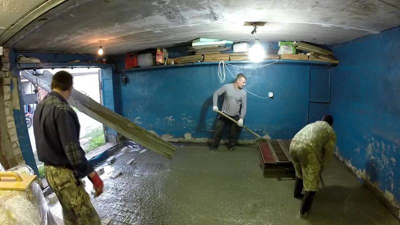 Как правильно залить бетонный пол в гараже