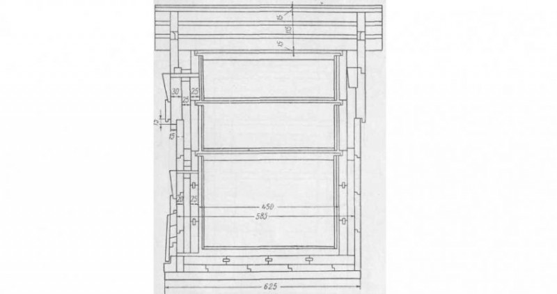 Размер улья дадан на 12 рамок чертеж гост
