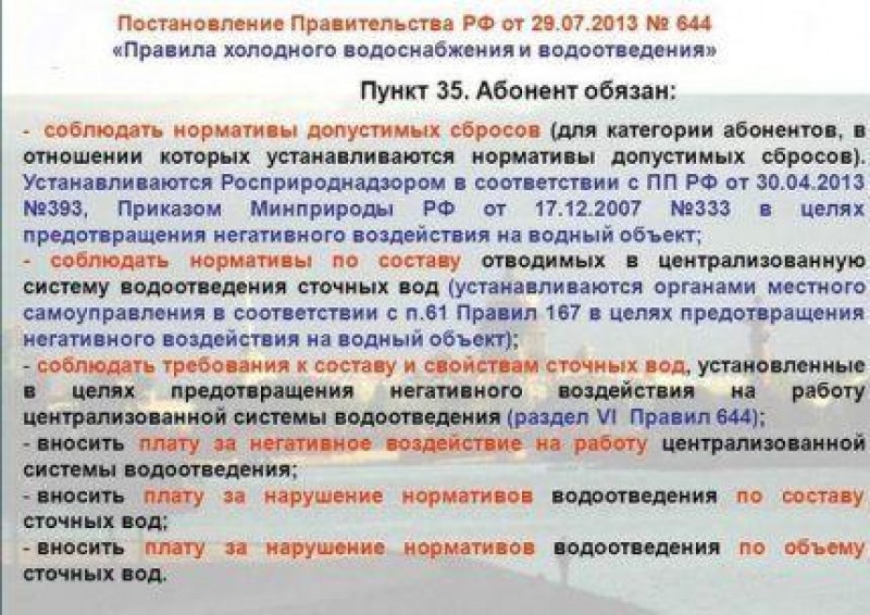 Ответственный за водоснабжение и водоотведение на предприятии образец