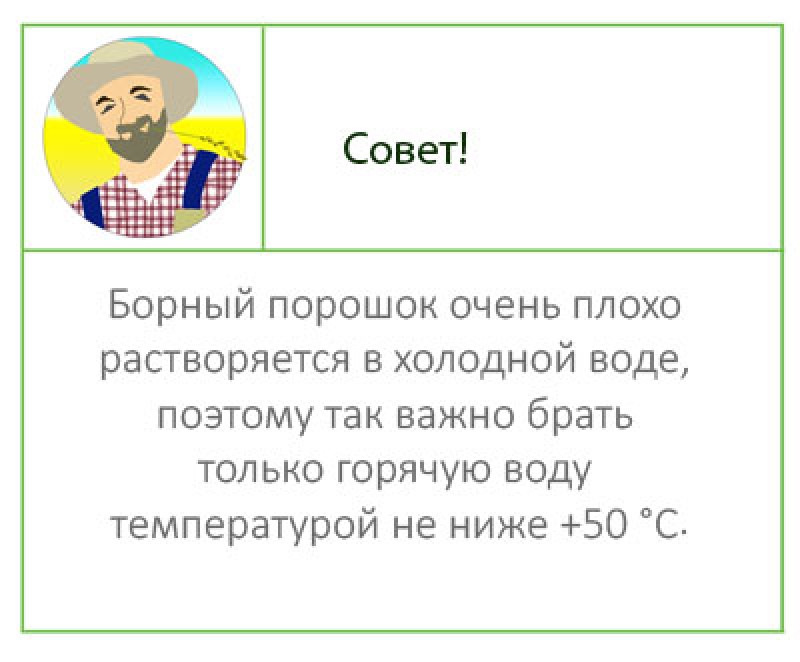 Разведение борного порошка