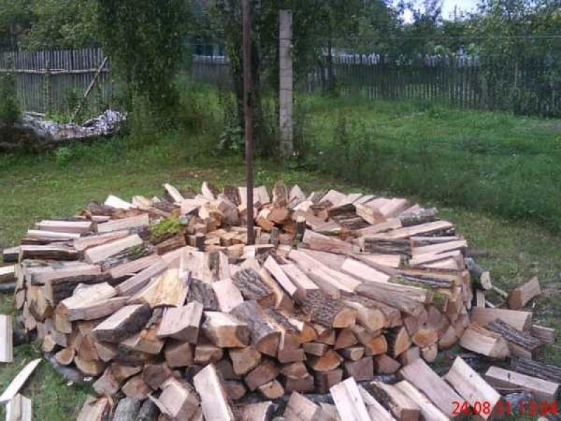 Как складывать дрова кругом схема