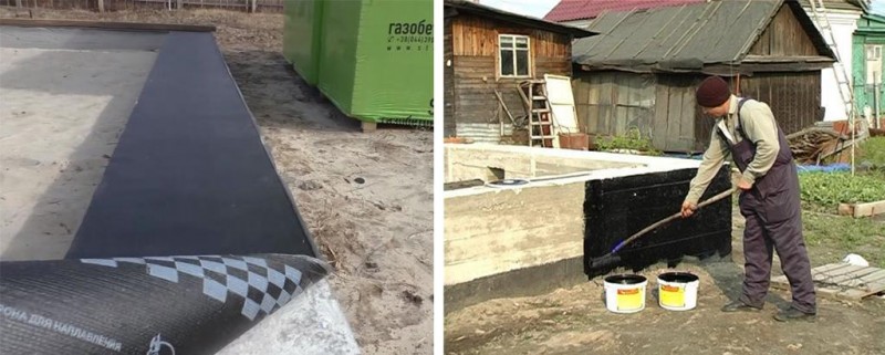 Гидроизоляция мастикой ленточного фундамента