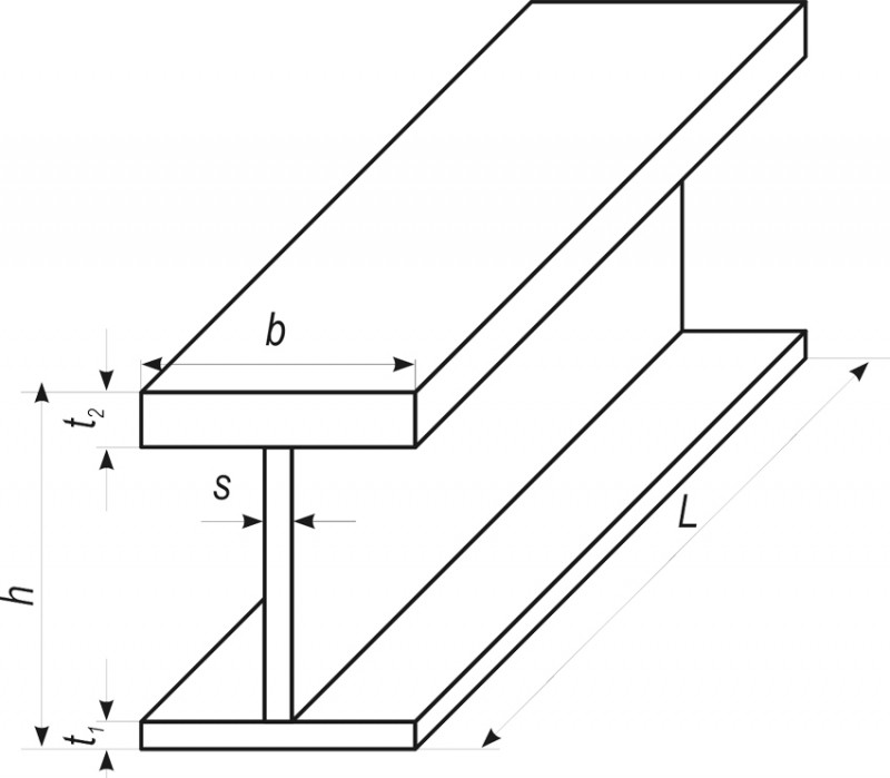Чертеж балки двутавровой сварной